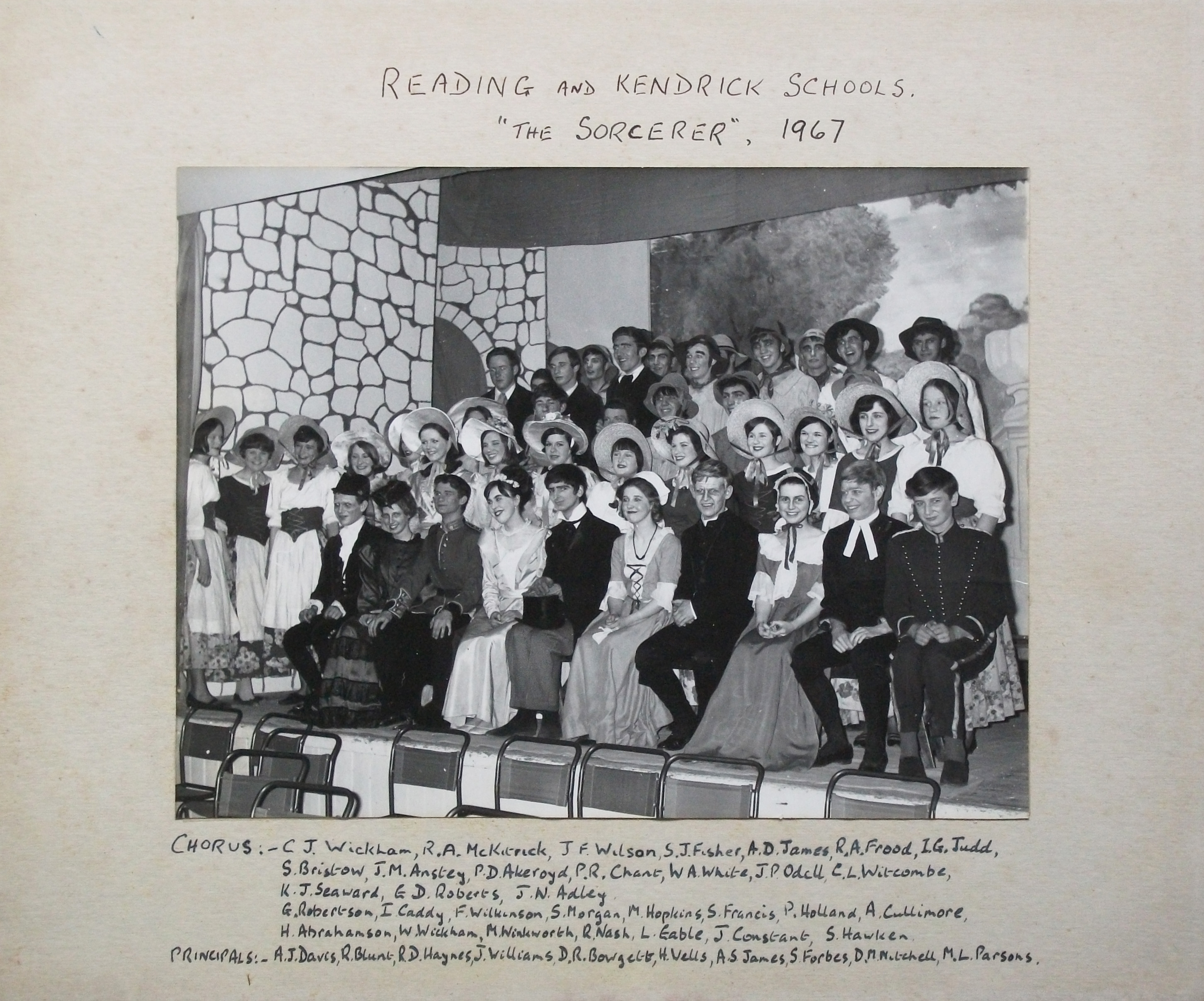 Reading and Kendrick Schools production of The Sorcerer, 1967